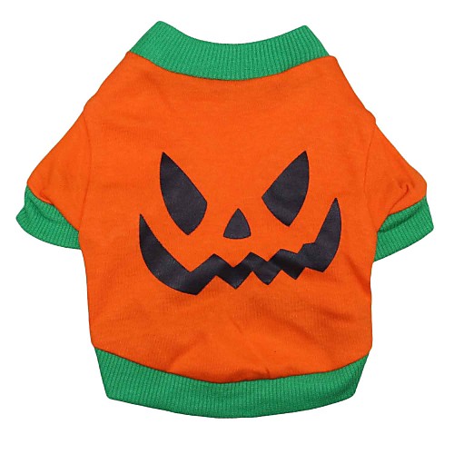 

Cat Dog Halloween Costumes Costume Shirt / T-Shirt Cartoon Cosplay Halloween Dog Clothes Puppy Clothes Dog Outfits Breathable Orange Costume for Girl and Boy Dog Cotton XS S M L