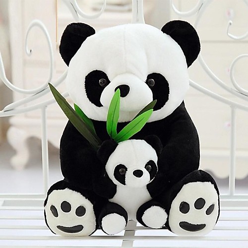 

25cm Mother and Child Panda Stuffed Toy (Black&White)