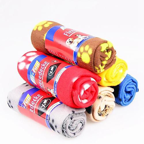 

Comfortable Footprint Pattern Flannel Blanket for Pet Dogs(70x60cm,Random Colour)