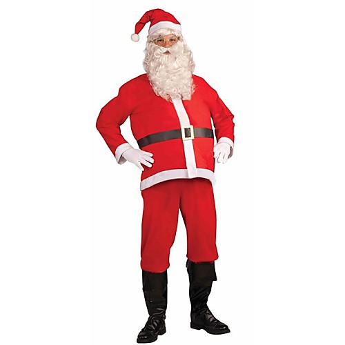 

Santa Suit Cosplay Costume Men's Christmas Festival / Holiday Polyester Men's Easy Carnival Costumes / Coat / Pants / Gloves / Belt / Hat