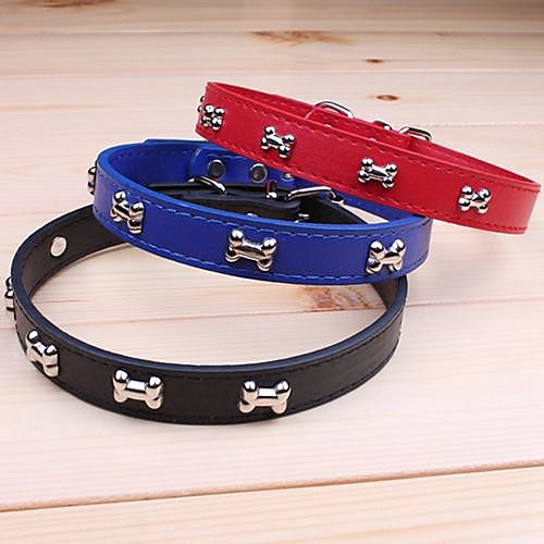 

Cat Dog Collar Adjustable / Retractable Cosplay PU Leather Red Blue