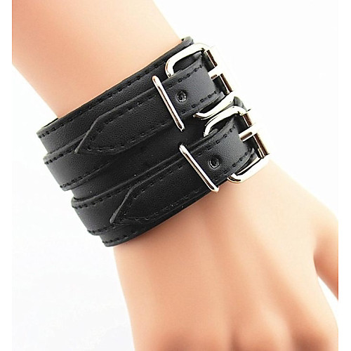 

Bracelet Bangles Leather Bracelet Cross Ladies Unique Design Casual Leather European Leather Bracelet Jewelry White / Black For Christmas Gifts