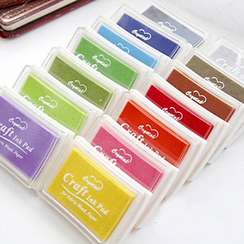 

Inkpad Stamps for Paper Craft Fabric Fingerprint Scrapbook Painting 12 Colors