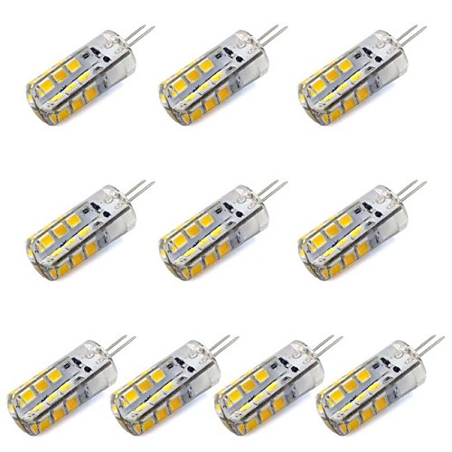 

10pcs 1.5 W LED Corn Lights 130-150 lm G4 T 24 LED Beads SMD 2835 Decorative Warm White White 12 V