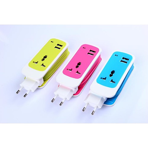 

Home Charger / Portable Charger USB Charger EU Plug Multi Ports 2 USB Ports 2.1 A for