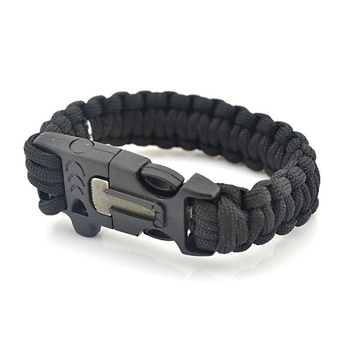 

Paracord Bracelet Survival Bracelet Fire Starter Survival Whistle Tactical Emergency Survival First Aid Whistle Portable Fire Starter Whistle Nylon Alloy Camping / Hiking Fishing Outdoor Black Green