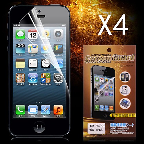

Защитная плёнка для экрана для Apple iPhone 6s Plus / iPhone 6 Plus / iPhone SE / 5s 4 ед. Защитная пленка для экрана HD