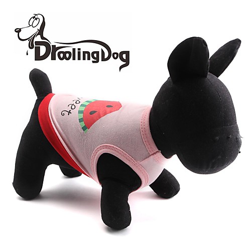 

Cat Dog Shirt / T-Shirt Dog Clothes Red Green Cotton Costume For Spring & Fall