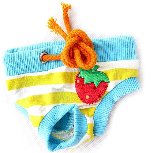 

Dog Pants Dog Clothes Stripe Red Blue Costume Cotton Fruit Sweet Style Cosplay Cute S M L XL