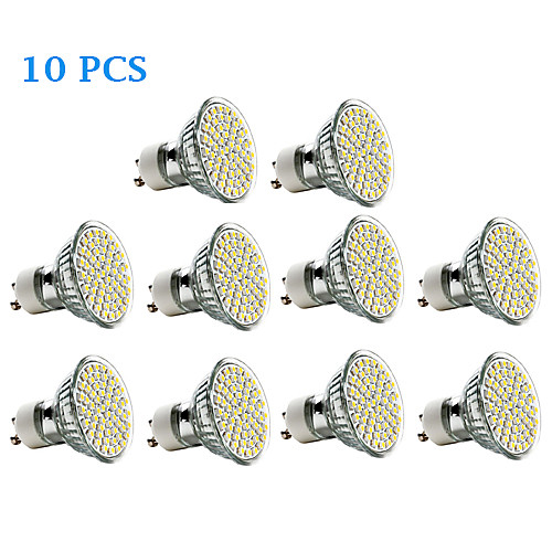 

10pcs 3 W LED Spotlight 300-350 lm GU10 60 LED Beads SMD 3528 Warm White Cold White 220-240 V / 10 pcs