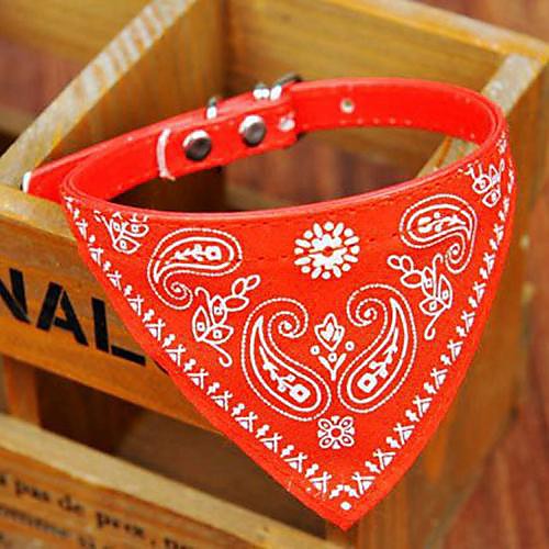 

Dog Collar Collar Bandana Adjustable / Retractable Bandanas PU Leather Black Red Blue Pink