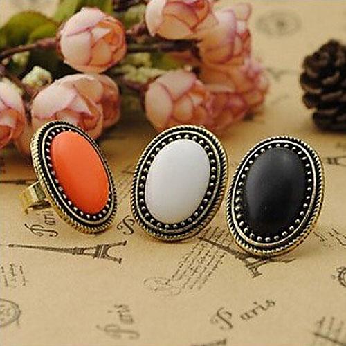 

Statement Ring Orange White Black Synthetic Gemstones Alloy Ladies Asian Elegant / Women's