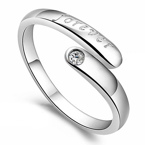 

Statement Ring Screen Color Sterling Silver Heart Love Friendship Open Adjustable / Women's