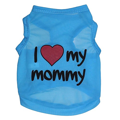 

Cat Dog Shirt / T-Shirt Heart Letter & Number Dog Clothes Puppy Clothes Dog Outfits Blue Costume for Girl and Boy Dog Terylene XS S M L
