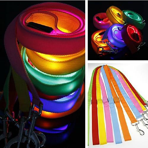 

Dog Leash LED Lights Adjustable / Retractable Nylon Yellow Red Blue Pink Orange