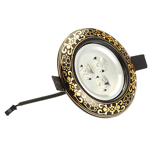 

1W 6000-7000K Cool White HQ Golden Pattern Black Primer Ceiling Lamp(AC85-265V)