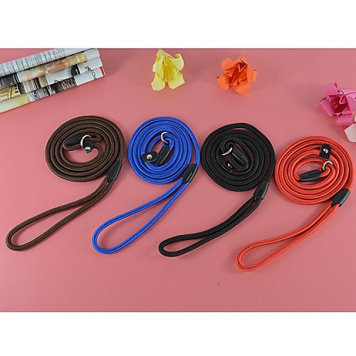 

Cat Dog Leash Slip Lead Nylon Black Red Blue Brown