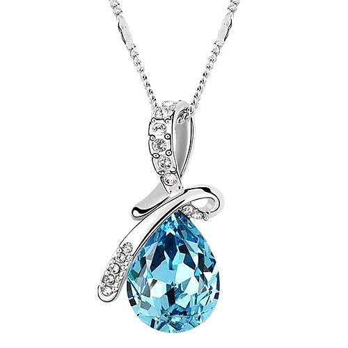 

Women's Pendant Necklace faceter Cheap Fashion Alloy Blue Necklace Jewelry For