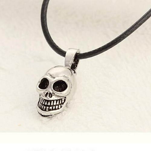 

Men's Pendant Necklace Skull Halloween Memento Mori Personalized European Titanium Steel Alloy Silver Necklace Jewelry For Casual Daily Sports