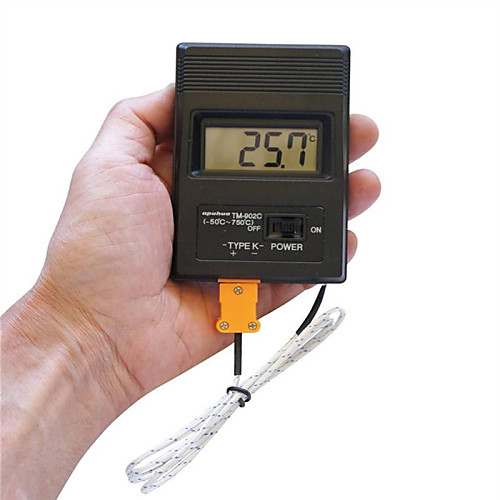 

Portable 2 Screen Digital LCD Thermometer Thermodetector Meter -50°C-1300°C (1 x 9V Battery)