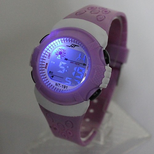 

Kid's Fashion Watch Digital Watch Japanese Quartz Digital Silicone Purple 30 m Casual Watch Digital Ladies Cool - Purple One Year Battery Life