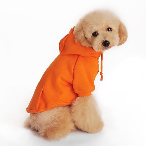 

Dog Hoodie Fleece Hoodie Puppy Clothes Holiday Dog Clothes Puppy Clothes Dog Outfits Black Red Orange Costume for Girl and Boy Dog Cotton XS S M L XL XXL