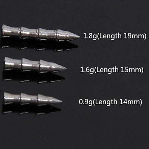 

Trulinoya 22pcs Tungsten Steel Insert Weights Lead Fishing Sinker 3Bags 0.9g/1.6g/1.8g