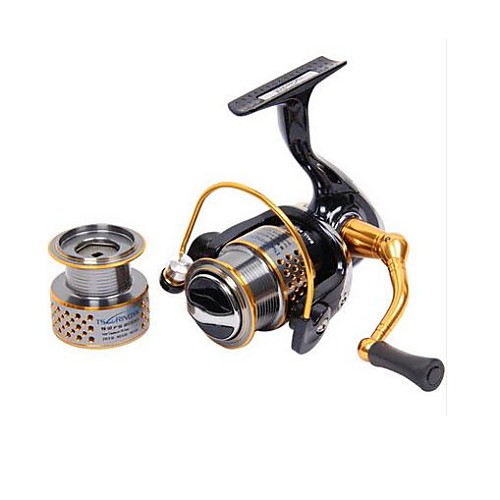 

Spinning Reel 5.2:1 Gear Ratio 12 Ball Bearings for Sea Fishing / Freshwater Fishing / Carp Fishing - 锋尚2000