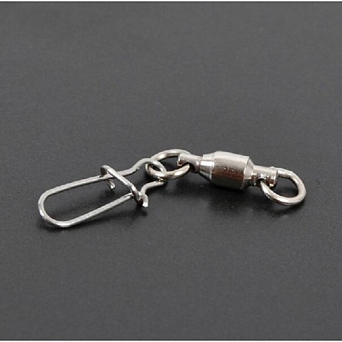 

Trulinoya 10pcs Quality Stainless Steel Solid Rings Swivel Accessory Fishing Connector 2# TEST:25kg (2Bags)