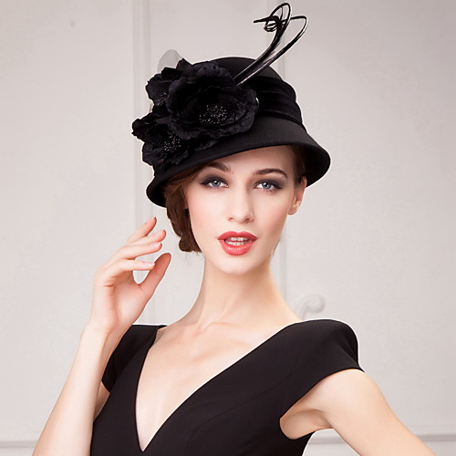 

Fashion Wool Ladies Party /Casual / Outdoor Hat With Floral (more color)