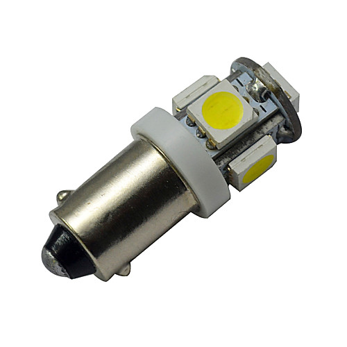 

1pc 1W Ba9s LED Car Instrument Bulb 5 SMD 5050 Warm Cold Bulb 12V DC