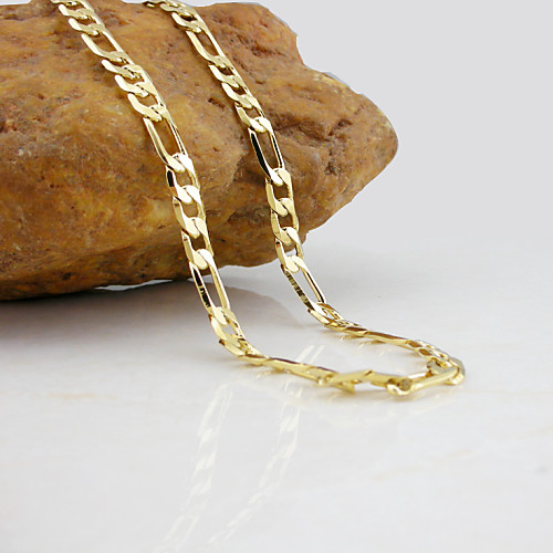 

Chain Necklace Figaro Mariner Chain Fashion 18K Gold Plated Gold Plated Yellow Gold Golden Silver Necklace Jewelry For Party Wedding Casual Daily