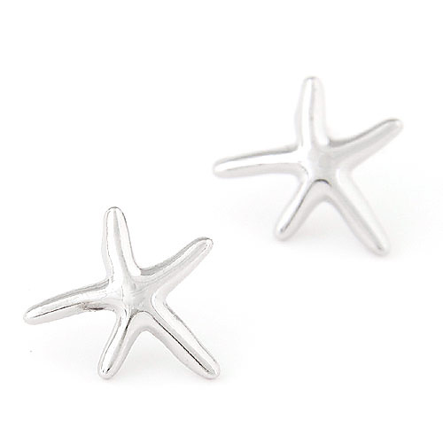 

Women's Stud Earrings Star Starfish Ladies Earrings Jewelry Silver / Golden For Party Daily