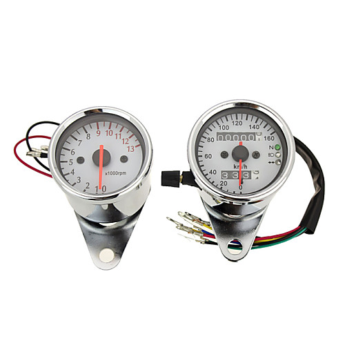

Dual Odometer Speedometer and Tachometer Motorcycle with Backlight