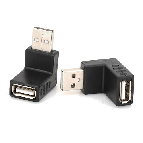 

minismile ™ вверх вниз на 90 градусов USB мужской пол на женский адаптеров (2 шт)