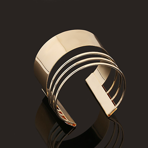 

Women's Cuff Bracelet Ladies Personalized Vintage Simple Style Open Gold Plated Bracelet Jewelry Golden For Christmas Gifts Party Wedding Casual Daily