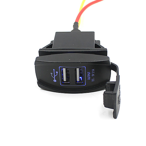 

5V 3.1A Dual USB Port Car Charger Power Outlet For SUV Motorcycle Boat Waterproof and Dustproof