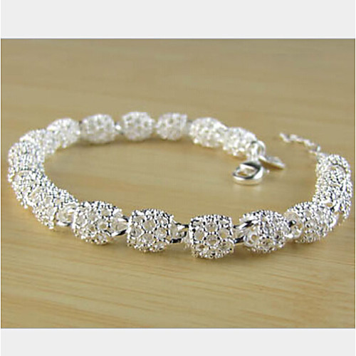 

Women's Chain Bracelet Party Ladies Unique Design Fashion Brass Bracelet Jewelry Silver For Party Gift Valentine