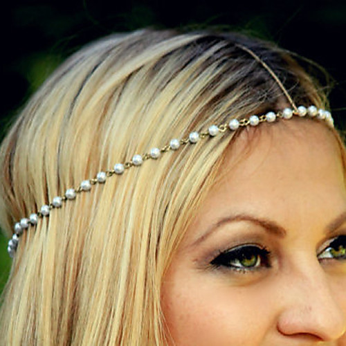 

Women's Headbands For Daily Casual Flower Imitation Pearl Alloy Gold / White