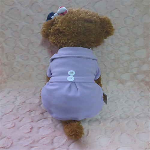 

Dog Dress Solid Colored Winter Dog Clothes Puppy Clothes Dog Outfits Purple Yellow Red Costume for Girl and Boy Dog Polar Fleece XS S M L