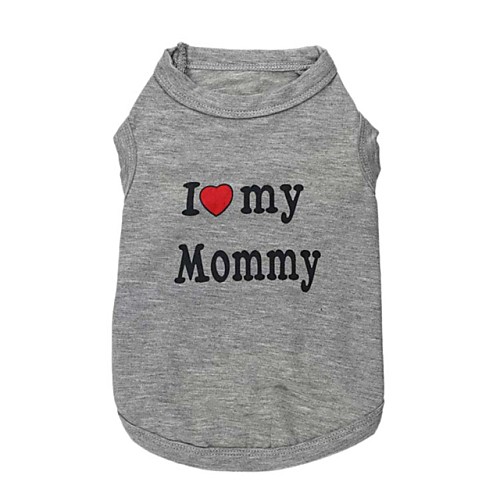 

Cat Dog Shirt / T-Shirt Dog Clothes Orange Gray Costume Cotton Heart Letter & Number Cosplay XS S M L