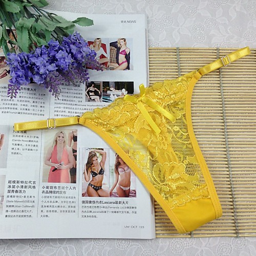 

Women's Lace Jacquard G-strings & Thongs Panties / Ultra Sexy Panty Mid Waist Purple One-Size