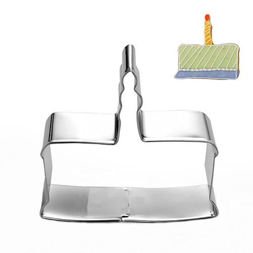 

Birthday Cake Shape Cookie Cutters Set Fruit Cut Molds Stainless Steel