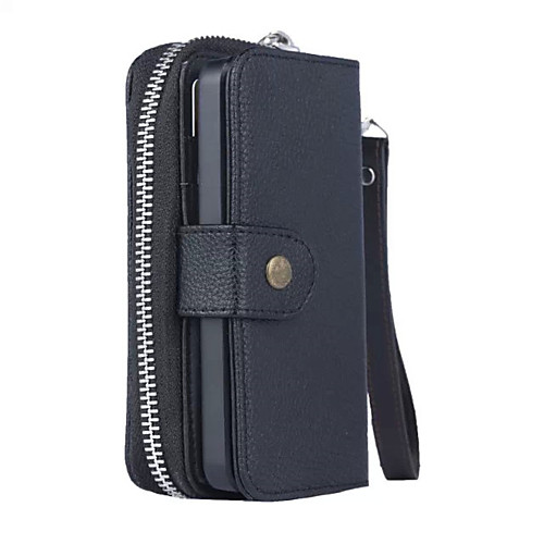 

Case For Apple iPhone X / iPhone 8 Plus / iPhone 8 Wallet / Card Holder Pouch Bag Solid Colored Hard PU Leather