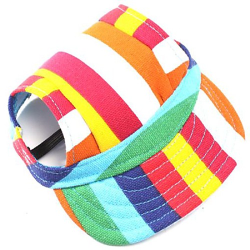 

Dog Hoodie Bandanas & Hats Sport Hat Stripes Fashion Holiday Dog Clothes Puppy Clothes Dog Outfits Camouflage Color Stripe Red / White Costume for Girl and Boy Dog Terylene S M
