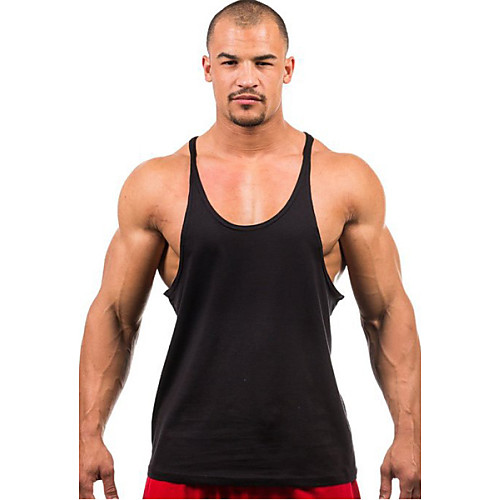 

Men's Tank Top Shirt Solid Colored Basic Sleeveless Daily Tops Active Round Neck White Yellow Red / Sports / Summer