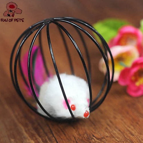 

Cat Teasers Cat Kitten Cage Ball Mouse Plastic Gift Pet Toy Pet Play