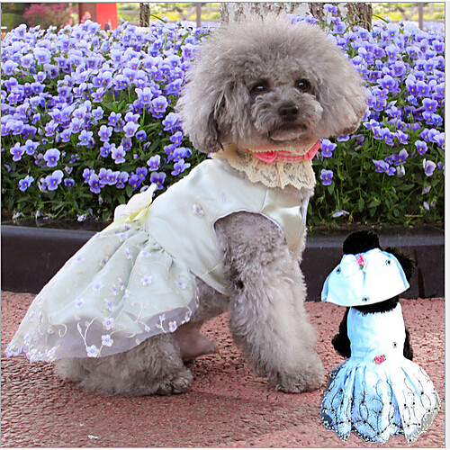 

Dog Coat Cosplay Waterproof Wedding Dog Clothes Puppy Clothes Dog Outfits White Yellow Costume for Girl and Boy Dog Terylene Mixed Material XS S M L XL