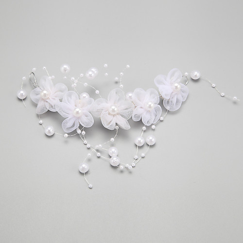 

Chiffon / Imitation Pearl / Alloy Flowers / Headwear with Floral 1pc Wedding / Special Occasion Headpiece