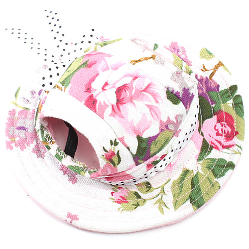 

Cat Dog Hoodie Bandanas & Hats Sport Hat Dog Clothes Puppy Clothes Dog Outfits Stripe White / Pink Black Costume for Girl and Boy Dog Terylene S M